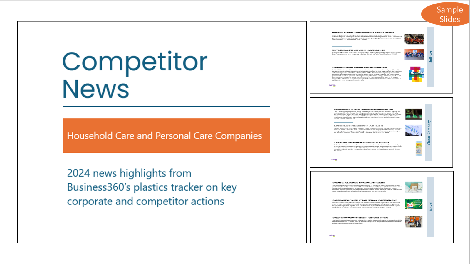 COMPETITOR NEWS (HOUSEHOLD AND PERSONAL CARE)